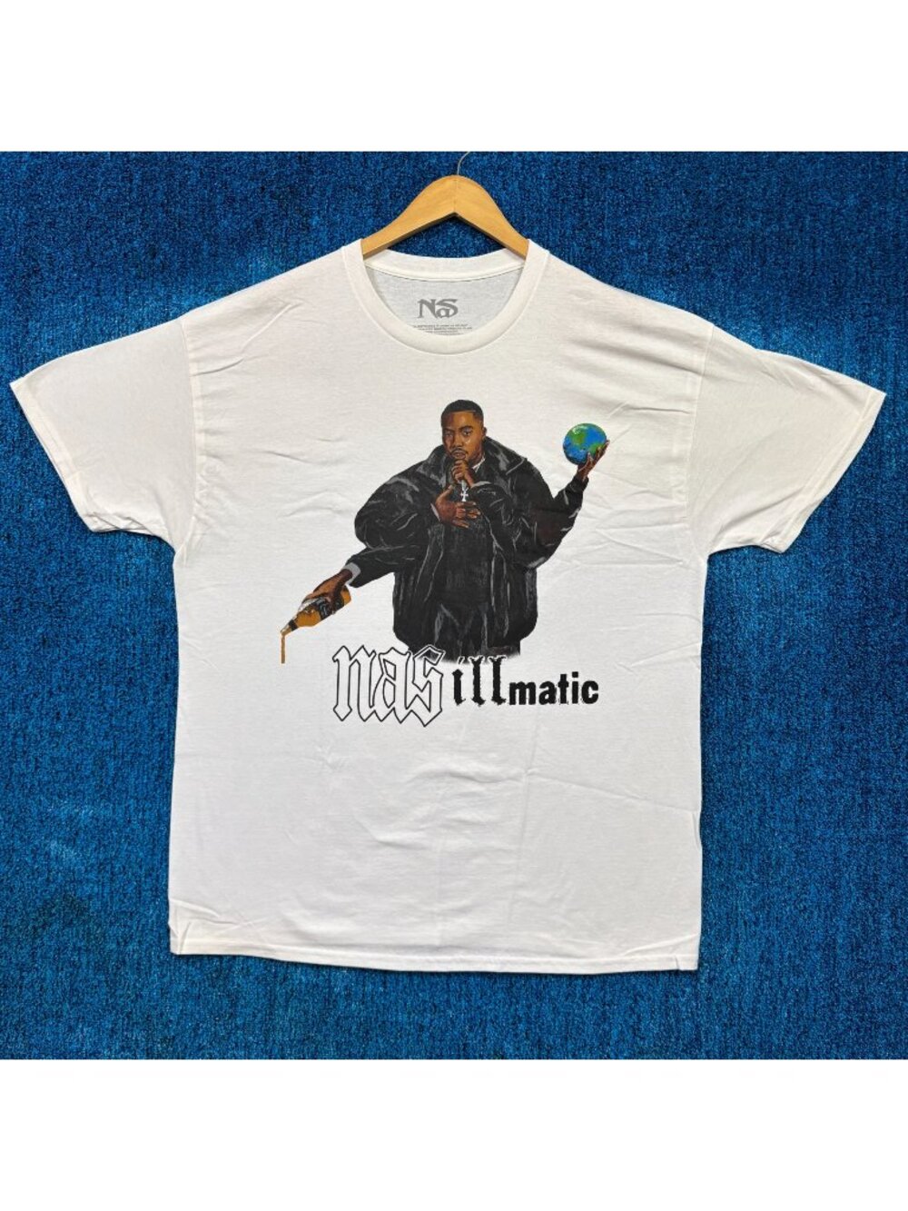 Nas Illmactic Rap White T-Shirt Size Extra Large